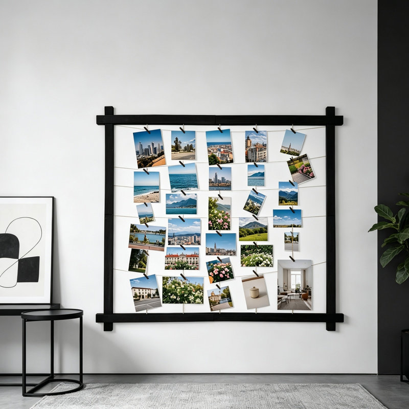 Wood Black Picture Frames for Multiple Pictures, Collage Photo Frames for Home Decoration