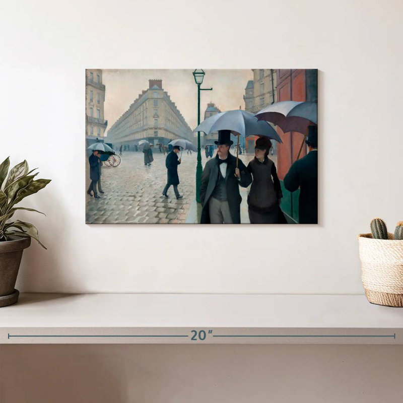 Harpa Paris Street Rainy Day 1877, H 8 po x l 12 po