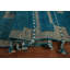 Tapis marocain moderne abstrait bleu et gris 12 x 16