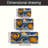 Dark Blue Sun Moon Star Folk Art 3 PC Kitchen Mat Set