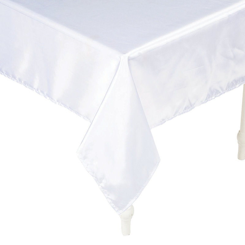 White Rectangle Tablecloth - Wedding - Textile Accents - 1 Piece, White
