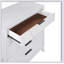 Antique White Finish Storage Chest with Five Drawers, Perfect for Modern and Traditional Bedrooms.
