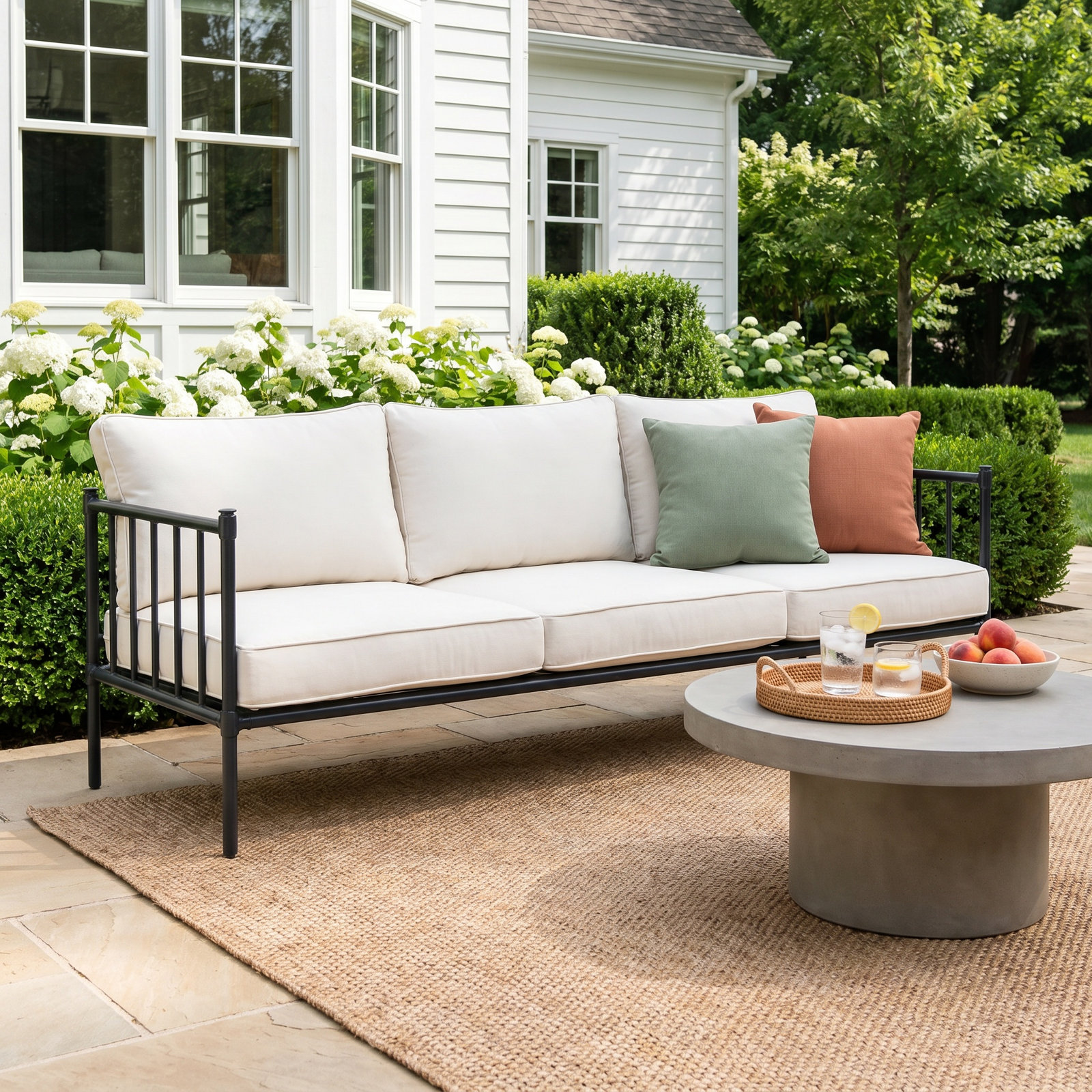 3-person Outdoor Metal Sofa