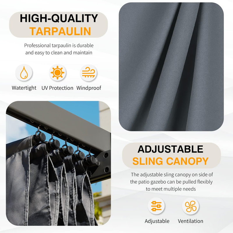 Maysoon 3m x 3m Metal Pergola