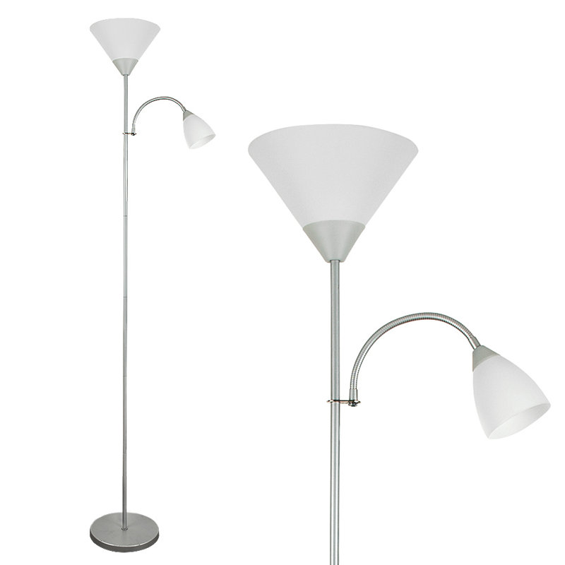 Hatton 180cm Torchiere Floor Lamp, Grey