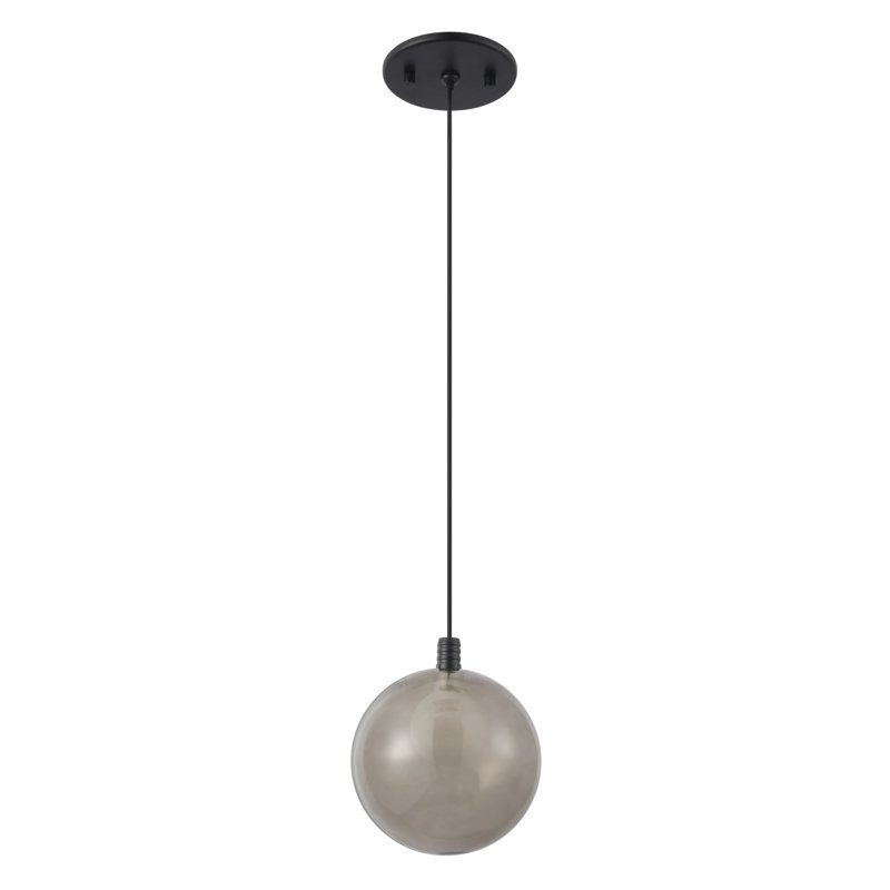 Bolla 6-in Gold dimmable LED Pendant, Matte Black