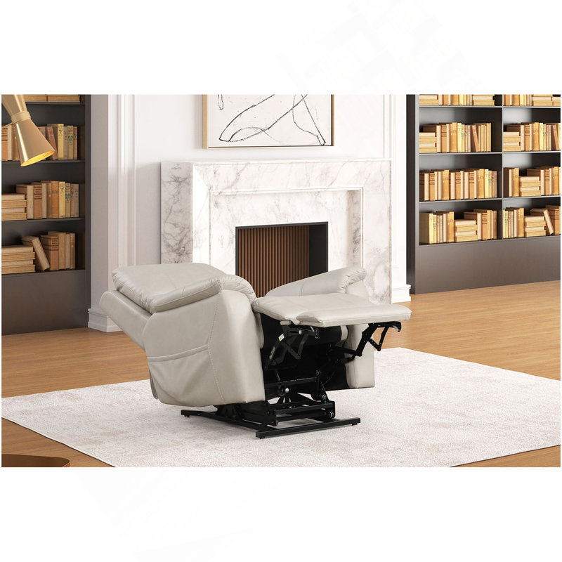 Fauteuil relevable de style contemporain avec accoudoirs en forme de selle et port USB