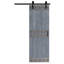 Panelled Wood and Metal Barn Door with Installation Hardware Kit-69966382-69966379