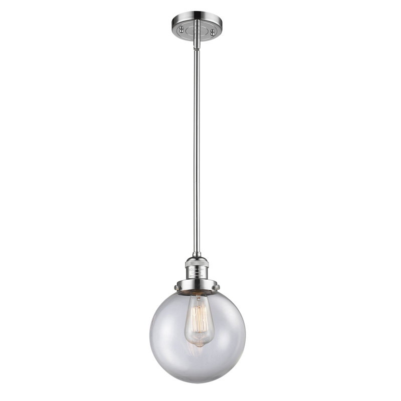 Clementina 1 - Light Brass Single Pendant, LED, Clear