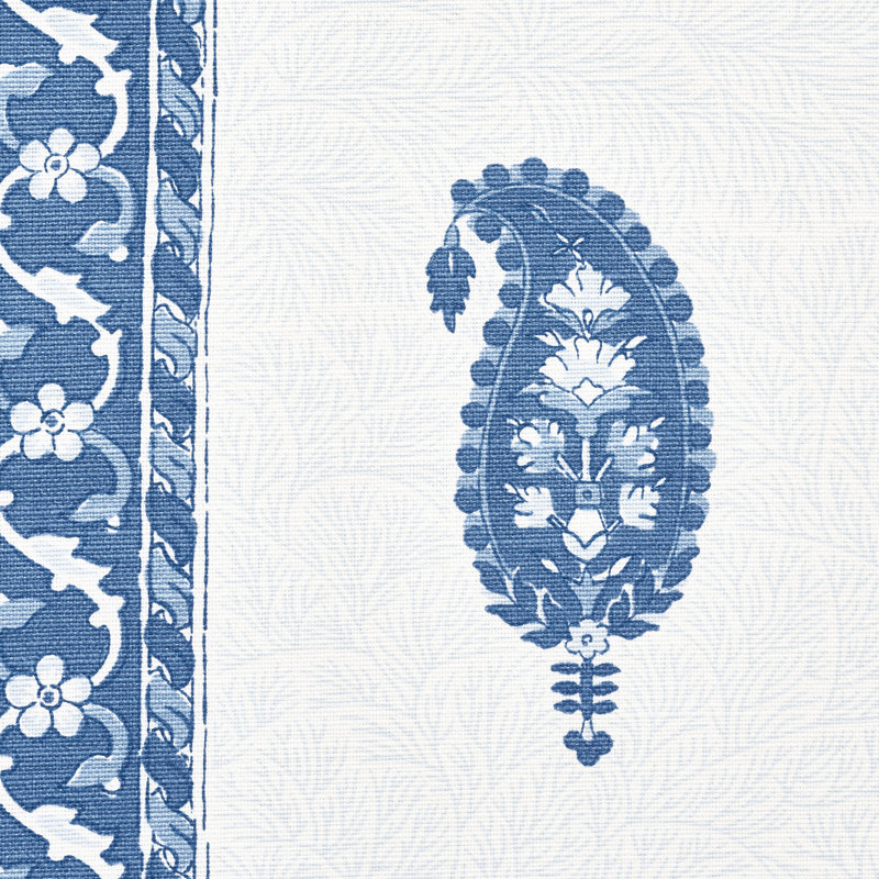 Tissu cachemire Ojai Schumacher x Mark D. Sikes, Indigo