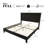 48.4" Farmhouse Full Size Solid Wood Bed Frame,Black-238379162-238379164