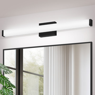  33'' Dimmable LED Bath Bar, Modern Black Bathroom Vanity Light for Mirror