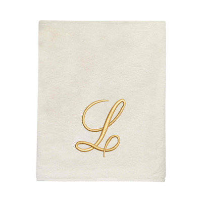 Serviette de bain Winston Porter Zakaryan, lettre L