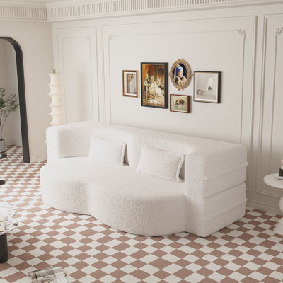 Canapé-lit polyvalent rembourré en mousse avec coussins amovibles pour diverses pièces