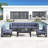 7 - Piece Outdoor Modular Sectional Set with Coffee Table-1891110448
