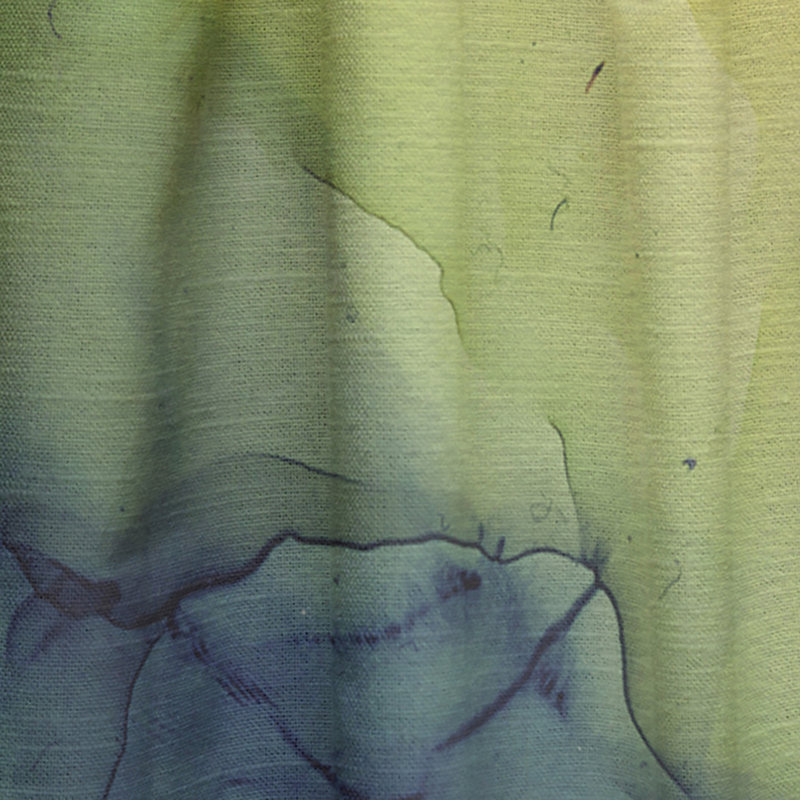 Panneau de rideau simple semi-diaphane avec passe-tringle Waves II