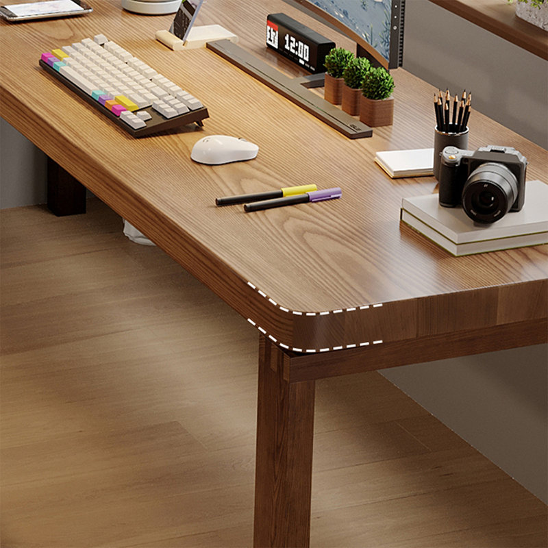 Bureau d'angle en bois massif en forme de L, Retour à droite, H 29,53 po x l 62,99 po x P 39,37 po