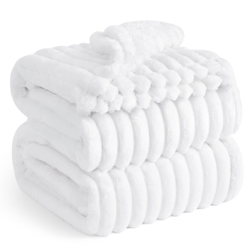 Couverture en flanelle de lit simple / simple TG pour lit pour fille, couverture douce et confortable 300 GSM pour dortoir et décoration intérieure, blanc, cadeau toutes saisons