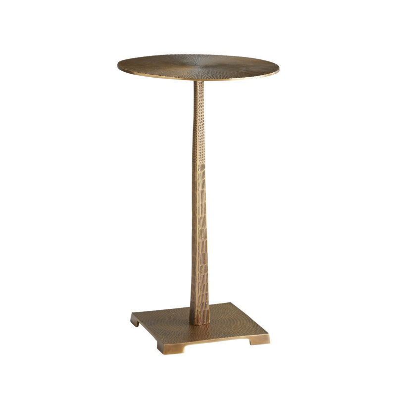 Otelia End Table, Vintage Brass
