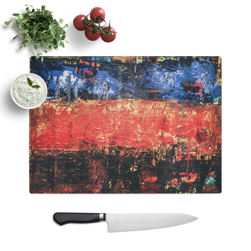 Tempered Glass Art Painting Vol.225 Chopping Board, 28.5 cm W x 20 cm L