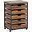Wood Storage Dresser Cabinet with Wheels Drawer Organizer Cart Unit