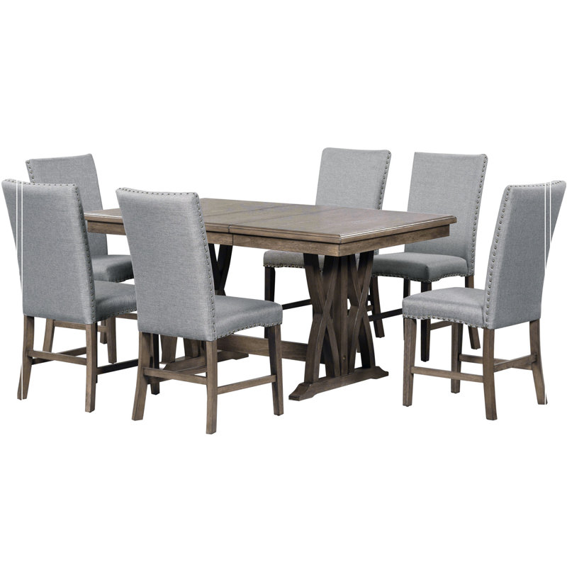 Ensemble de table de salle à manger 7 pièces Mid-Century