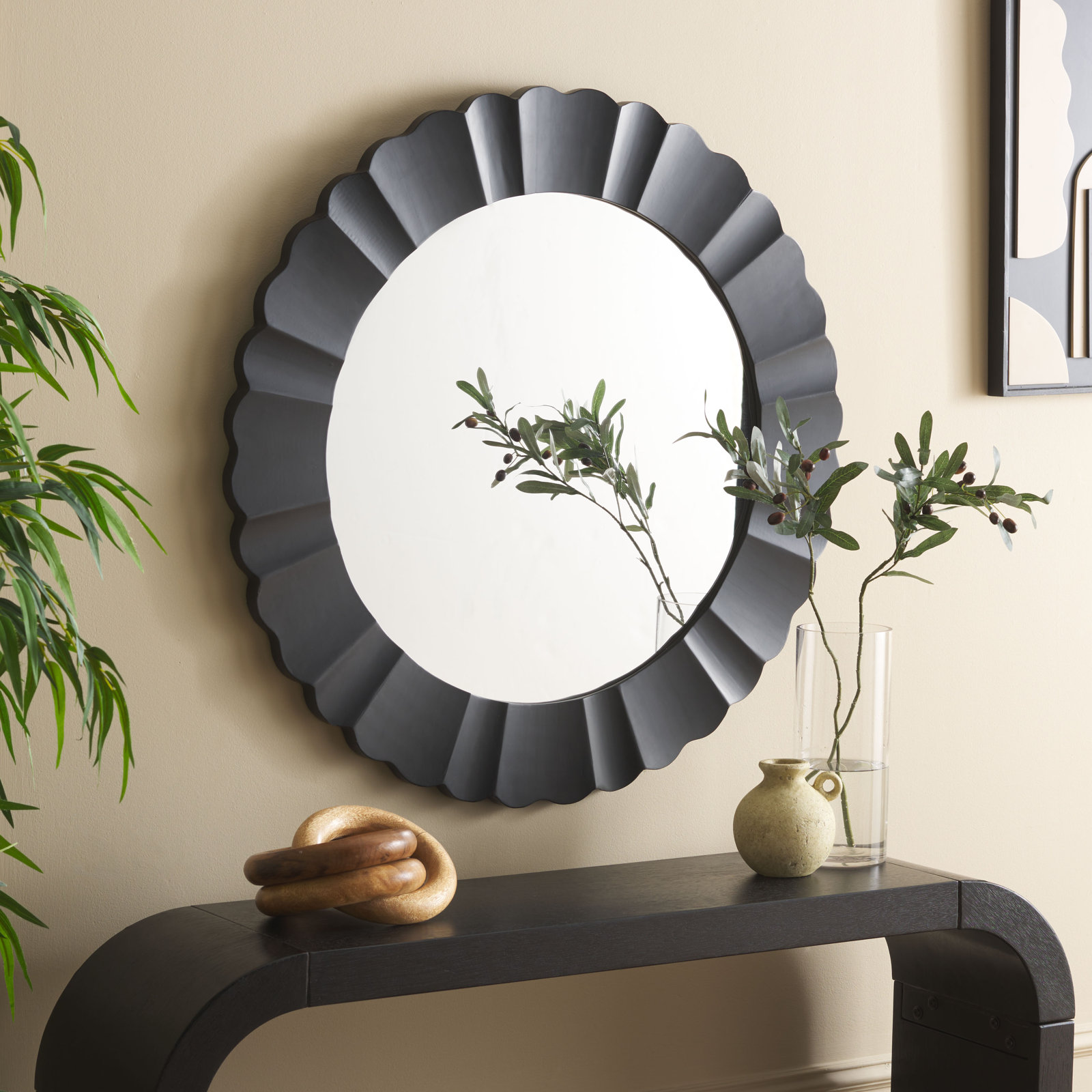 36" Accent Mirror, Black