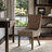 Ultra Velvet Upholstered Dining Chairs with High-Back Design and Solid Wood Legs-113861298