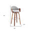Tabouret de bar 30 po en simili cuir noyer-1155367215