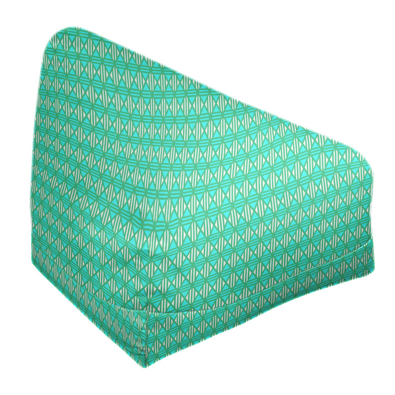 Petite chaise à sacs à billes & Leffel, H 120 po x L 31 po x P 60 po, Rembourrage poly, Vert / sarcelle