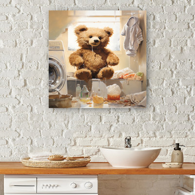 «Bear Laundryroom Bubbles 1», art mural