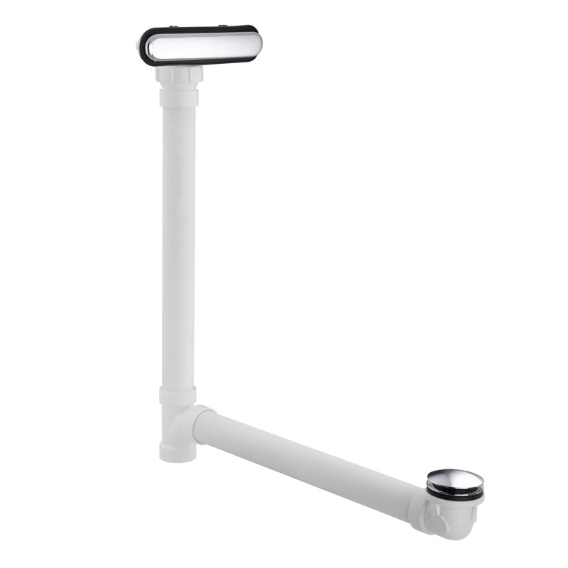 Clearflo Slotted 1.5" Leg Tub Drain with Overflow, Polished Chrome