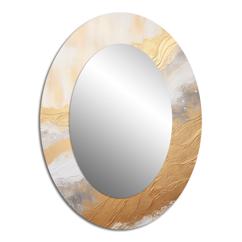 Miroir décoratif ovale en métal Minimal, H 40 po x l 30 po