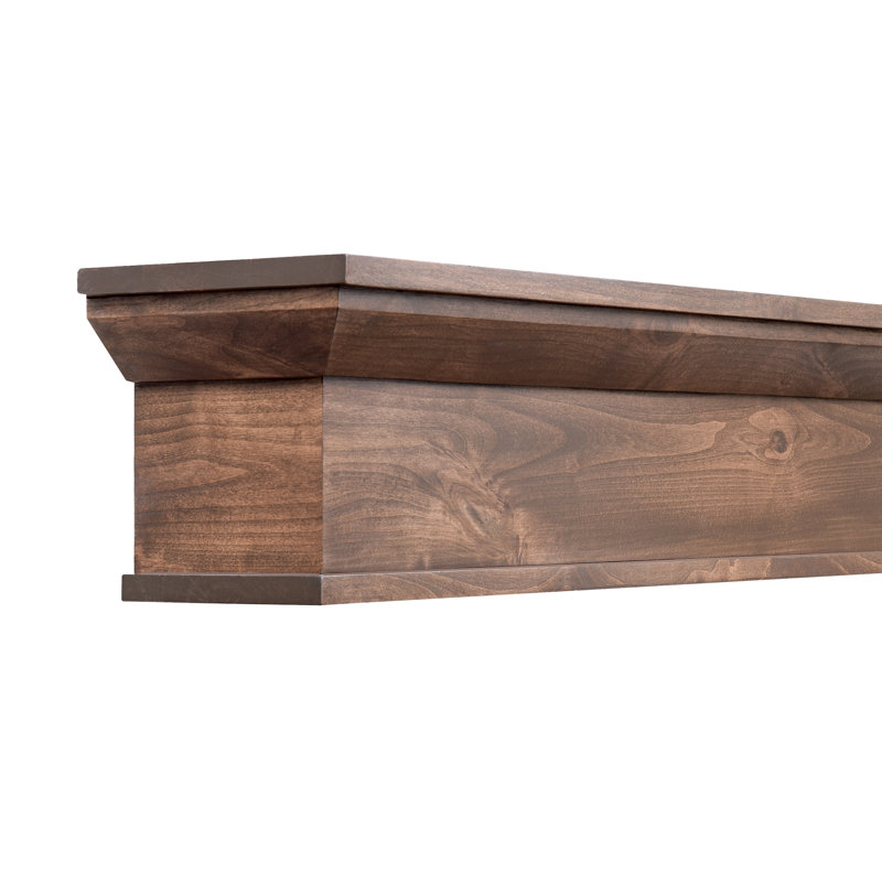 Hiromichi Fireplace Mantel, Brown Wood, 48"