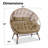 Damarie 2-Person Wicker Rattan Egg Chair-227551411