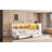 Twin XL To King Daybed With 2 Storage Drawers, Storage Cabinets, LED Light And USB Ports-510776290