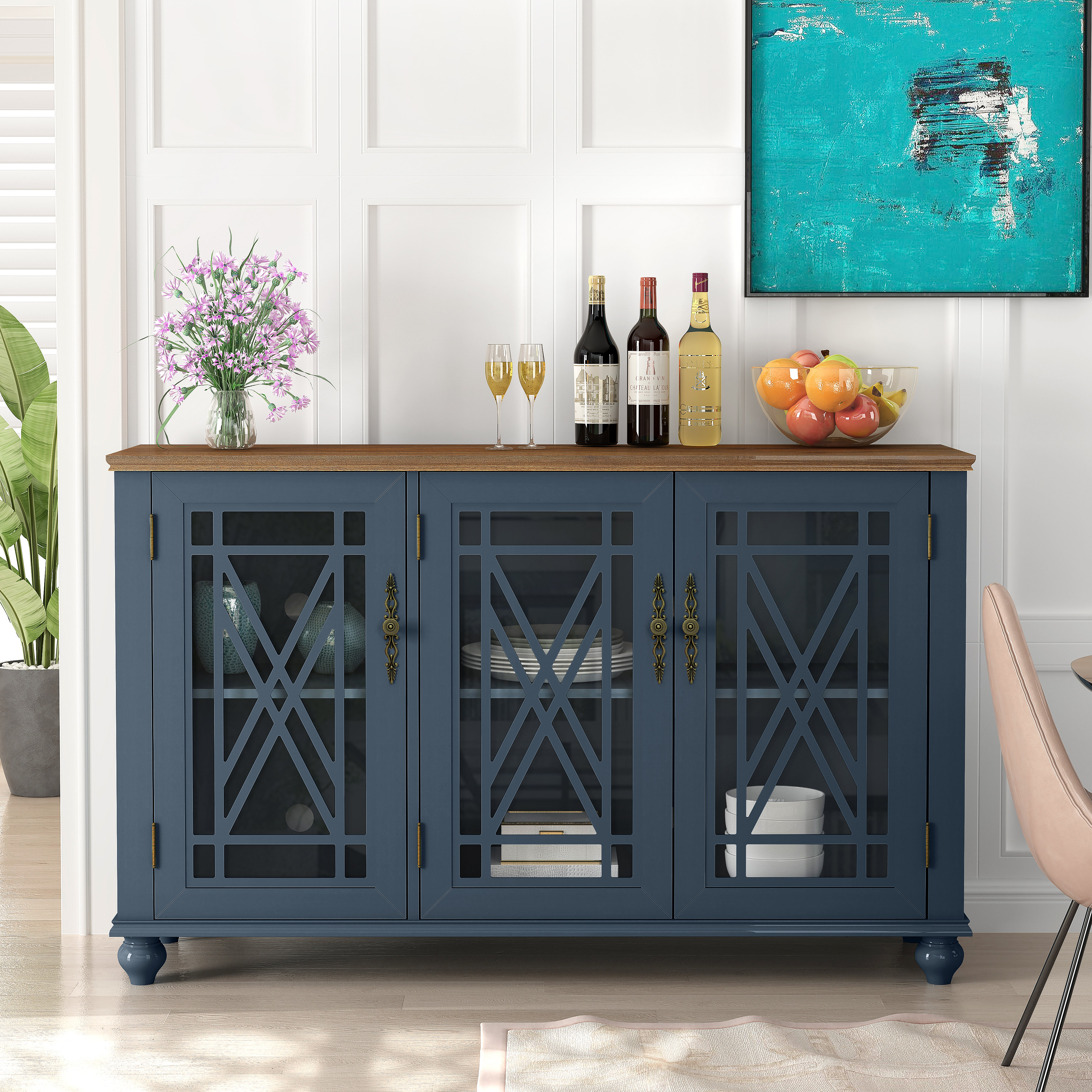 Navy deals buffet cabinet