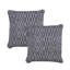 Ensemble de 2 coussins décoratifs en coton noir à motif géométrique-123250553