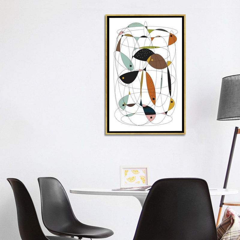 « fishing net » par flatowl-impression sur image, H 48 po x l 32 po x P 1,5 po, Toile encadrée d'or