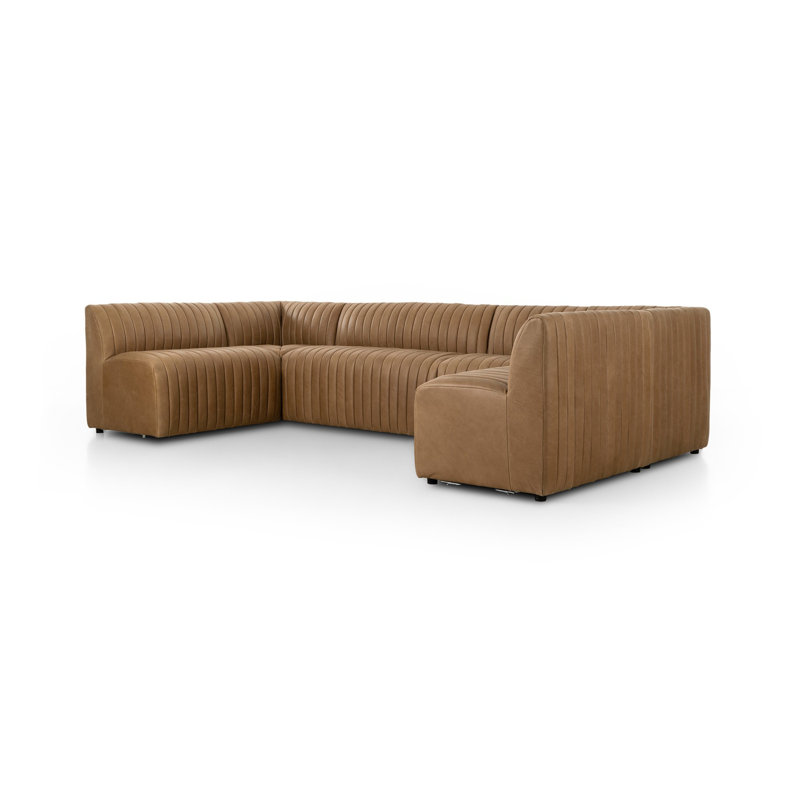Augustine Dining Banquette U Shape -Palermo Drift, 31.5" H x 119.5" W x 66.5" D