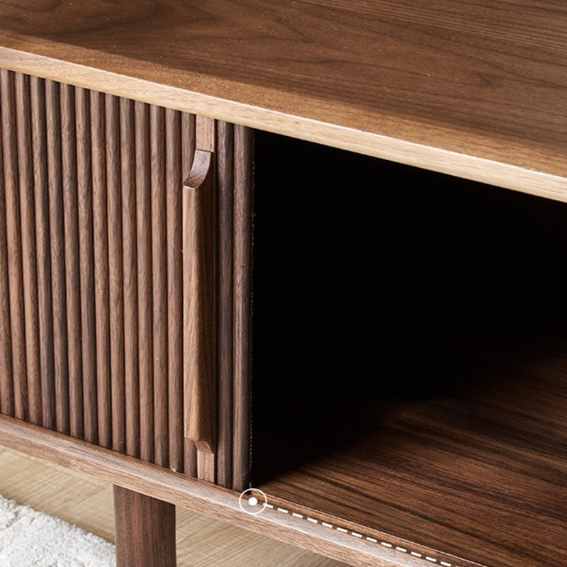 Meuble télé moderne et simple avec rangement, H 16,34 po x L 82,68 po x l 15,75 po 