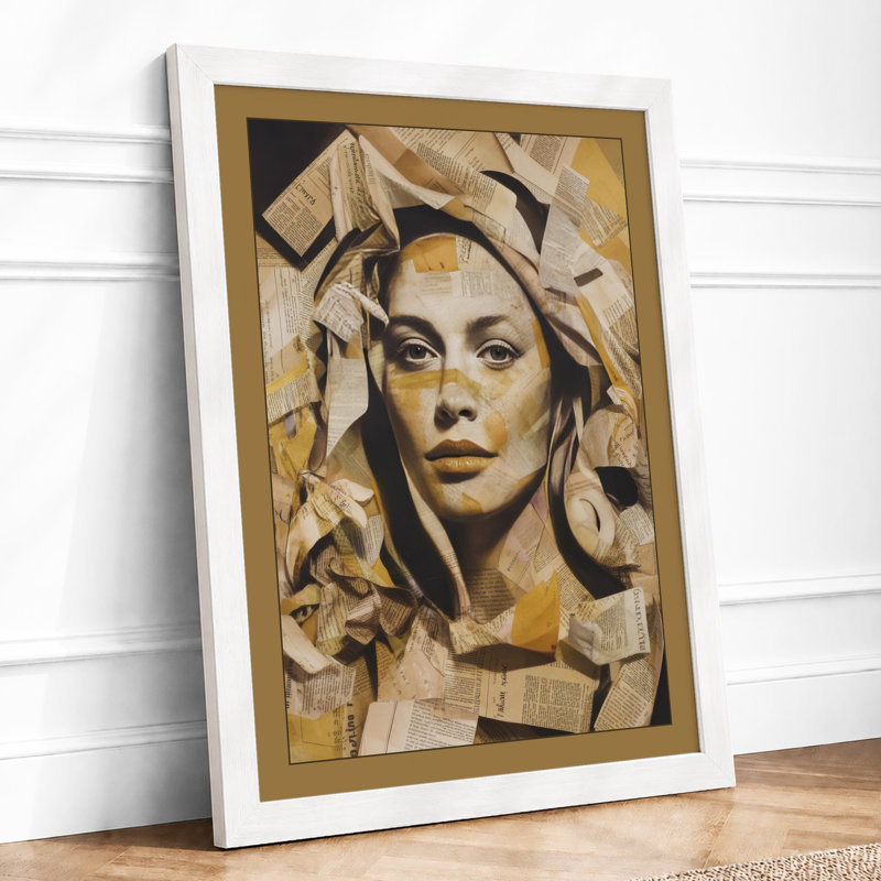 Layered Contemplation Modern - Framed Print, A1 - 84.1 x 59.4 cm, White