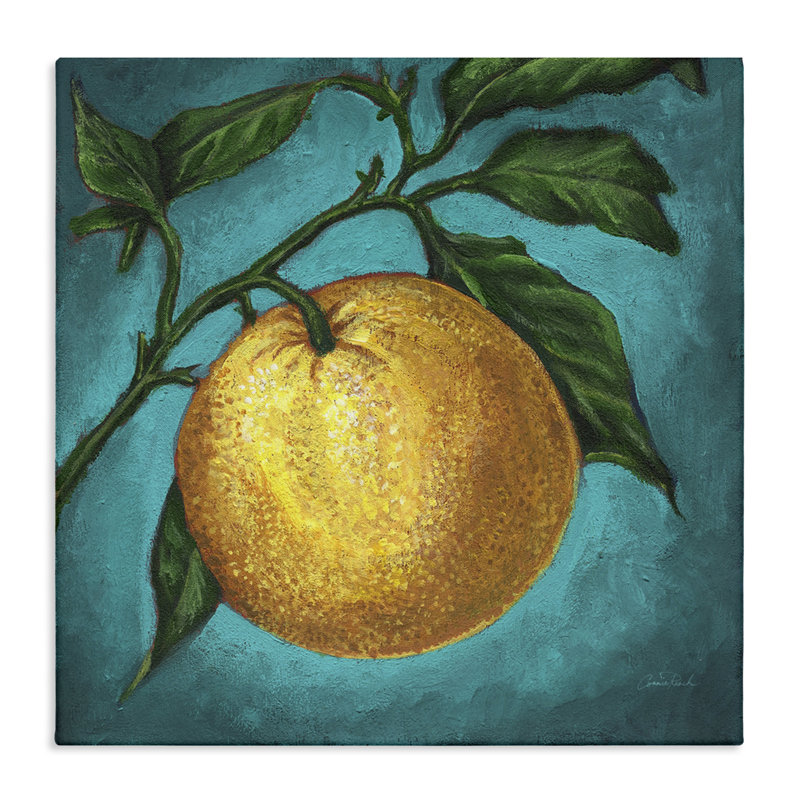 «Citrus Fruit on Branch» par Connie Resch, H 17 po x l 17 po