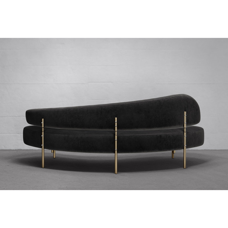 Sitiera_01 Terracota Velvet Upholstered 3-Seater Sofa With Aged Bronze Legs By Andean, Ébano