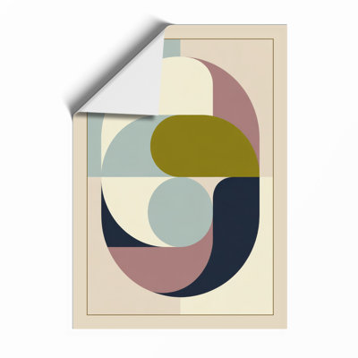 Interlocking Geometry Geometric - Framed Print