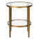 Hera 19.63'' Wide Round Side Table With Clear Glass Shelf