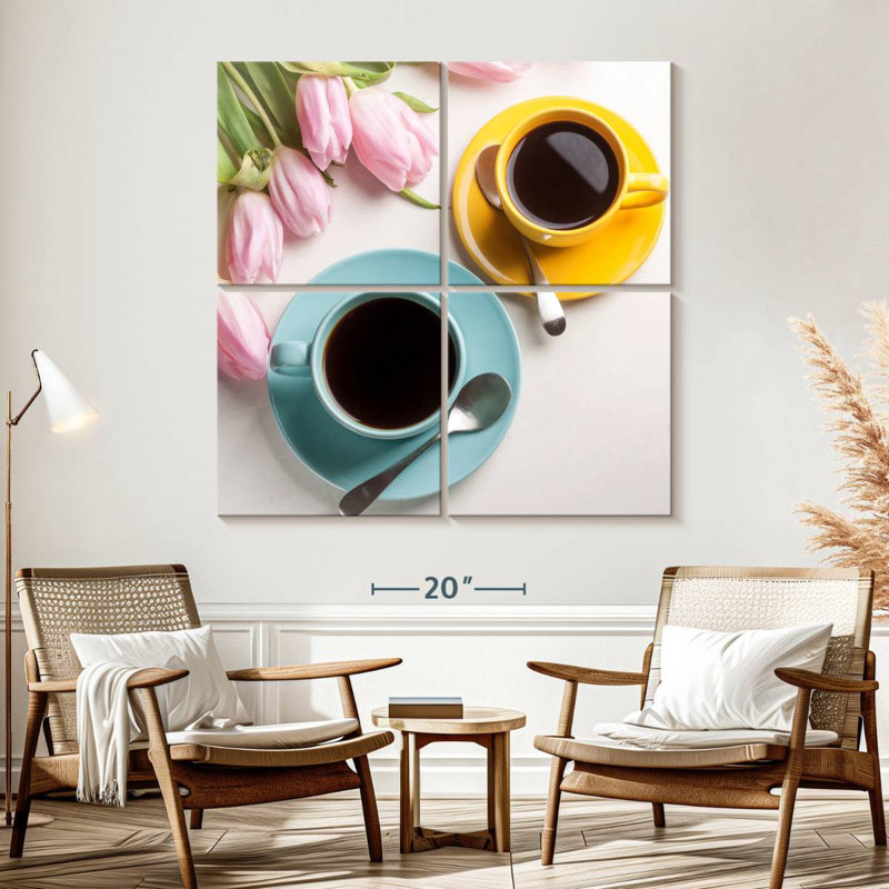 Yarlin Coffee And Tulips, 57" H x 57" W