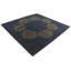 Tapis carré bleu marine Otto