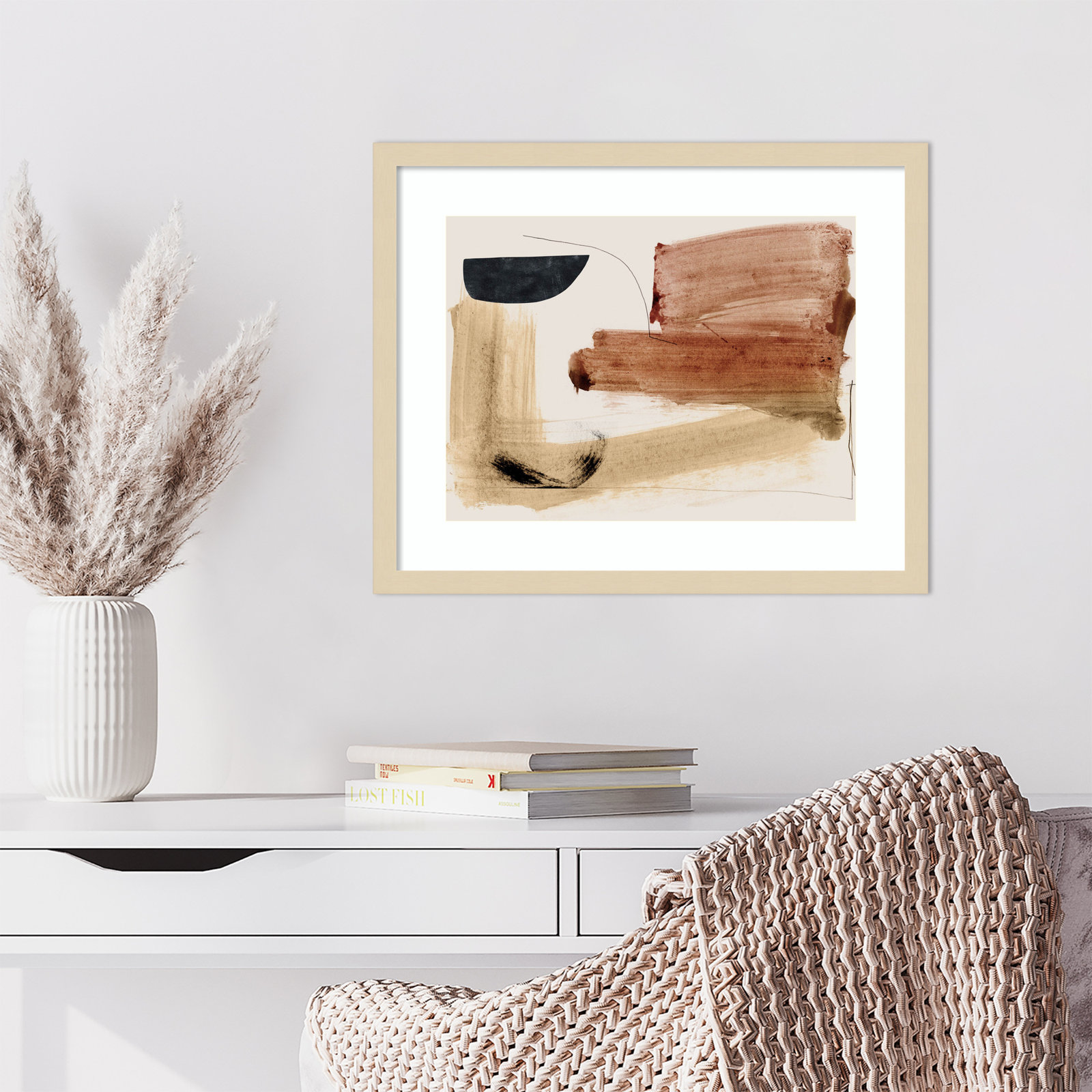 Cleve "Cooking" Print by Dan Hobday, Brown, 17" H x 21" W