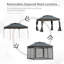 Abri escamotable d'extérieur 11 pi x 11 pi Outsunny